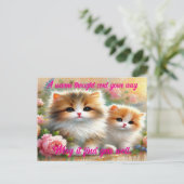 最高の猫好き用Wishesはがき ポストカード (スタンド正面)