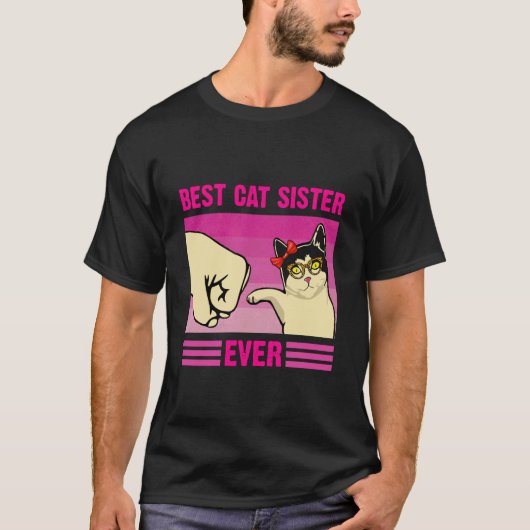 最高の猫姉妹は最高にかわいい猫好きの女性向けTシャツ Tシャツ (正面)