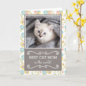 最高の猫母さんの日 カード (黄色い花)