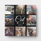 最高の猫記念ギフト モダン フォト コラージュ フォトプラーク (正面)