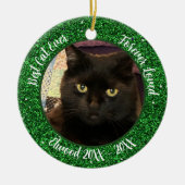 最高の猫 名前入り クリスマス ペット ギフト セラミックオーナメント (正面)