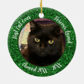 最高の猫 名前入り クリスマス ペット ギフト セラミックオーナメント (裏面)