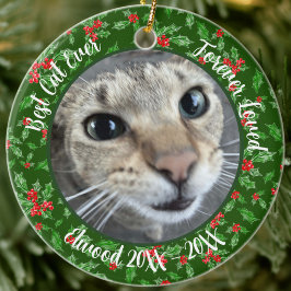 最高の猫 名前入り クリスマス ペット ギフト セラミックオーナメント