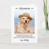 最高の獣医さんへの感謝を込めたペットの写真 サンキューカード (正面)