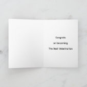 最高の獣医として卒業おめでとう カード (内部)