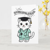 最高の獣医として卒業おめでとう カード (黄色い花)