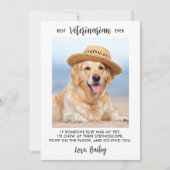 最高の獣医のパーソナライズされたペット写真 サンキューカード (正面)
