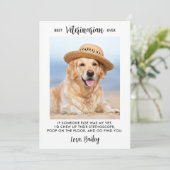 最高の獣医のパーソナライズされたペット写真 サンキューカード (スタンド正面)
