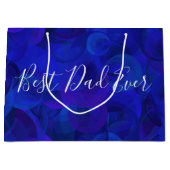 最高の王室のパパエバユニークー・ブルー・ファーザー・デイ ラージペーパーバッグ (正面)