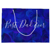 最高の王室のパパエバユニークー・ブルー・ファーザー・デイ ラージペーパーバッグ (裏面)