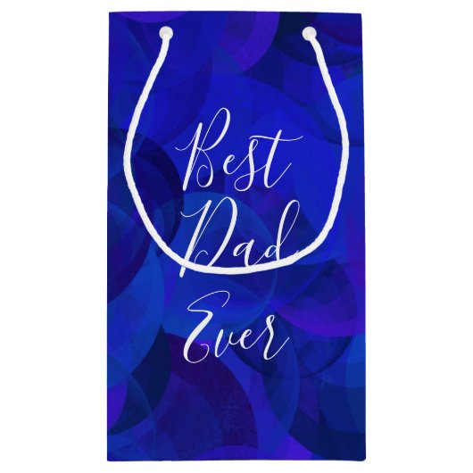 最高の王室のパパ・エバ・ブルー・ファザーズ・デイ スモールペーパーバッグ (裏面)