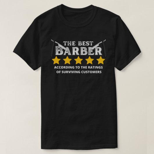 最高の理容師ジョーク Tシャツ (デザイン正面)