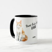 最高の生姜と白猫の母がマグカップ マグカップ (正面左)