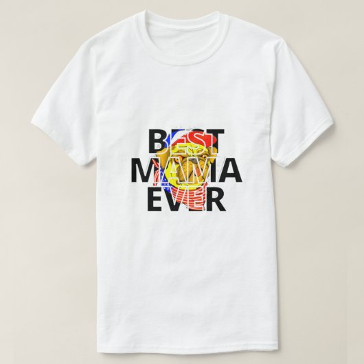 最高の生意気なパグの母 Tシャツ (デザイン正面)