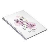 最高の生活EVERピンクの蘭のバプテスマ ノートブック (右側)