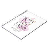 最高の生活EVERピンクの蘭のバプテスマ ノートブック (左側)