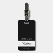 最高の男のサンクス ラゲージタグ ブラック モノグラム (正面縦)