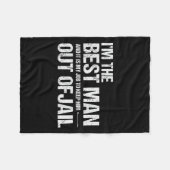 最高の男のバチェラーパーティーシャツ _ 面白い最高の男 フリースブランケット (正面(横))