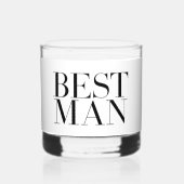 最高の男のモダンでパーソナライズされたミニマリスト ウイスキーグラス (正面)