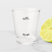 最高の男の写真 結婚前パーティー ショットグラス (正面)