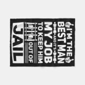 最高の男の友人 ウェディング グルームズメン 面白い 花嫁 バチェラーパーティー フリースブランケット (正面(横))