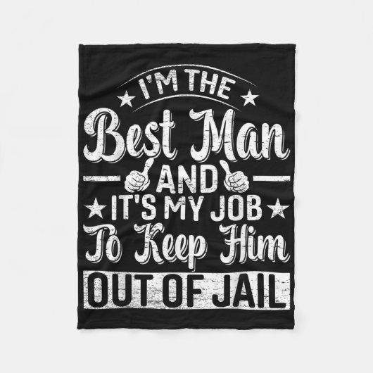 最高の男の友人 ウェディング グルームズメン 面白い 花嫁 バチェラーパーティ フリースブランケット (正面)