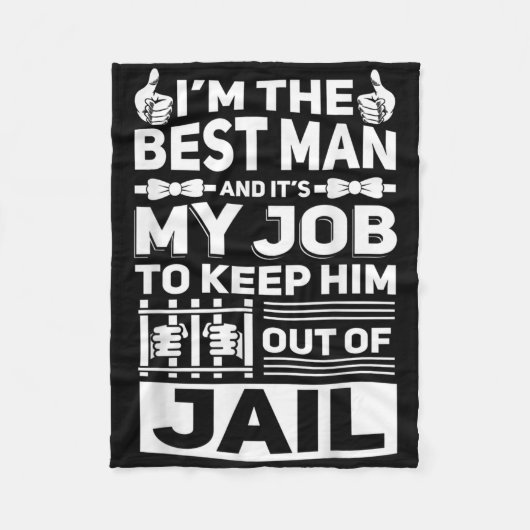 最高の男の友人 ウェディング グルームズメン 面白い 花嫁 バチェラー フリースブランケット (正面)