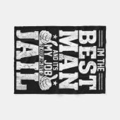 最高の男の友達 ウェディング グルームズメン 面白い 花嫁 バチェラー パーティー フリースブランケット (正面(横))