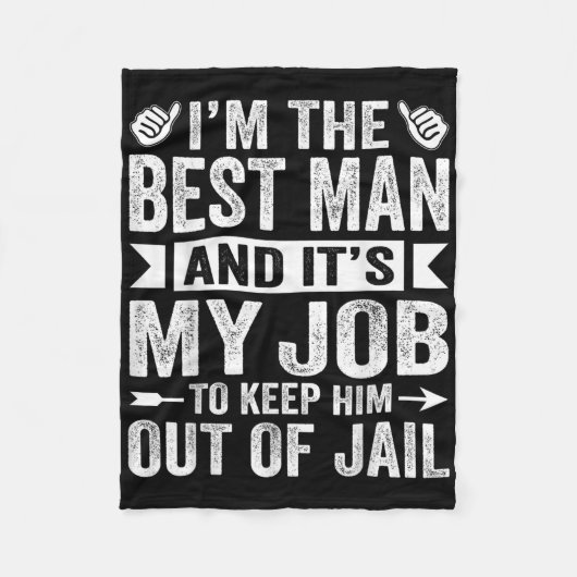 最高の男の友達 ウェディング グルームズメン 面白い 花嫁  bachelor P フリースブランケット (正面)