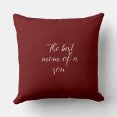 「最高の男の子の母親」 クッション (裏面)