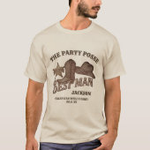 最高の男の子パーティーポッセカウボーイ独身パーティー Tシャツ (正面)