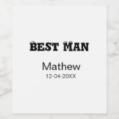 最高の男の独身パーティーに名前と日付を簡単に追加sdon' ワインラベル (シングルラベル)