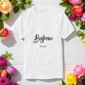 最高の男の黒と白のウェディング グルームズメン Tシャツ