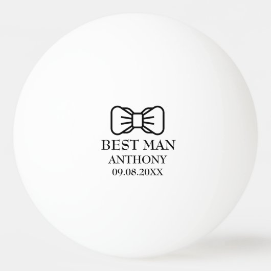 最高の男の黒モダンウェディング バチェラーパーティー 卓球ボール (正面)