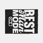 最高の男モードオン 花嫁チーム 新郎パーティー バチェラー フリースブランケット (正面(横))