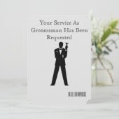 最高の男友達または介添人の招待状 招待状 (スタンド正面)