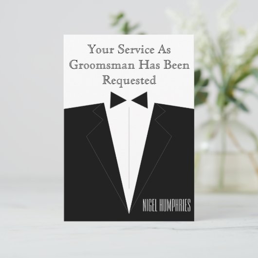 最高の男友達または介添人の招待状 招待状 (スタンド正面)