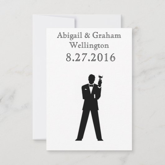 最高の男友達または介添人の招待状 招待状 (裏面)