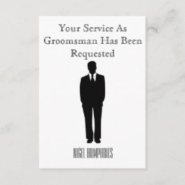 最高の男友達または介添人の招待状 招待状