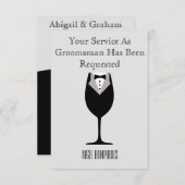 最高の男友達または介添人の招待状 招待状 (正面/裏面)