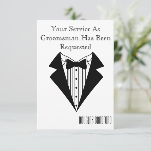 最高の男友達または介添人の招待状 招待状 (スタンド正面)