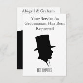 最高の男友達または伴郎の招待状 招待状 (正面/裏面)