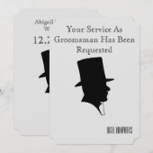 最高の男友達または婚約者への招待状 招待状 (正面/裏面)