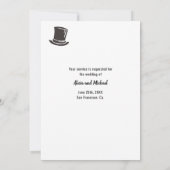 最高の男装 仲間 面白い エレガントなプロポーズ 招待状 (裏面)