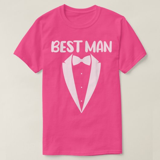 最高の男 笑える結婚式 パーティー 私もクルー 花婿チーム Tシャツ (デザイン正面)