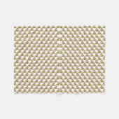 最高の白い背景に緑の離れ フリースブランケット (正面(横))