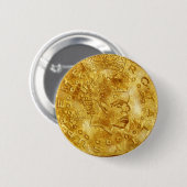 最高の皇族の元の定規ボタン(金ゴールド) 缶バッジ (正面&裏面)