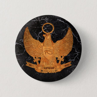 最高の皇族曳光付き高性能爆発Heruボタン(Blckの金ゴールド) 缶バッジ