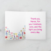 最高の看護師へのグリーティングカード カード (内部)