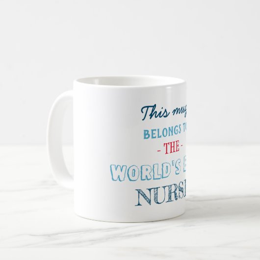 最高の看護師へのプレゼント コーヒーマグカップ (正面左)